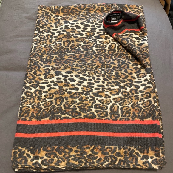 New Directions Wrap Shawl Kimono One Size Animal Print Stripe Boho Layering - Picture 12 of 14